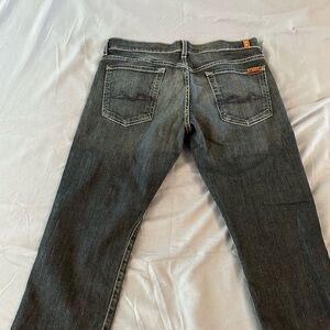 7 For All Mankind Charcoal Ankle Jeans